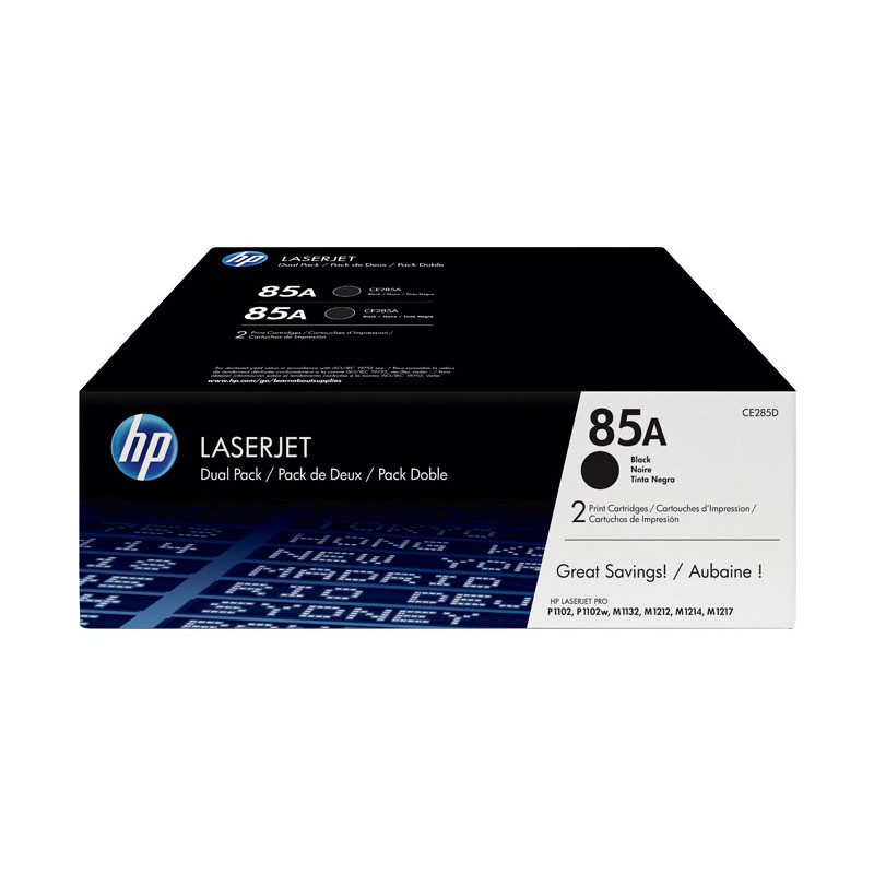 PACK DE AHORRO DE 2 CARTUCHOS DE TÓNER ORIGINAL LASERJET HP 85A