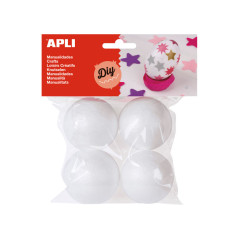 PACK 4 BOLAS POREXPAN APLI KIDS 45 mm