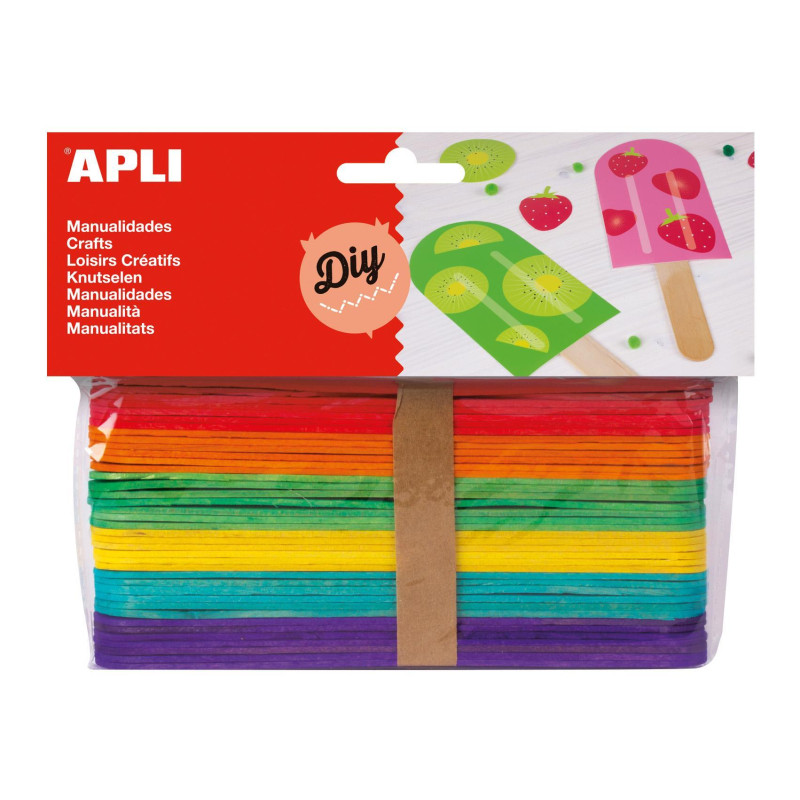 PACK 40 PALOS POLO JUMBO APLI KIDS DE MADERA