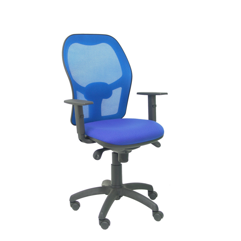 SILLA JORQUERA BALI CON BRAZOS MALLA AZUL