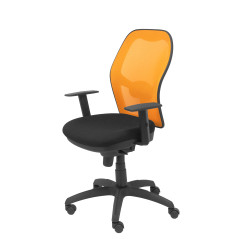 SILLA JORQUERA BALI CON BRAZOS MALLA NARANJA