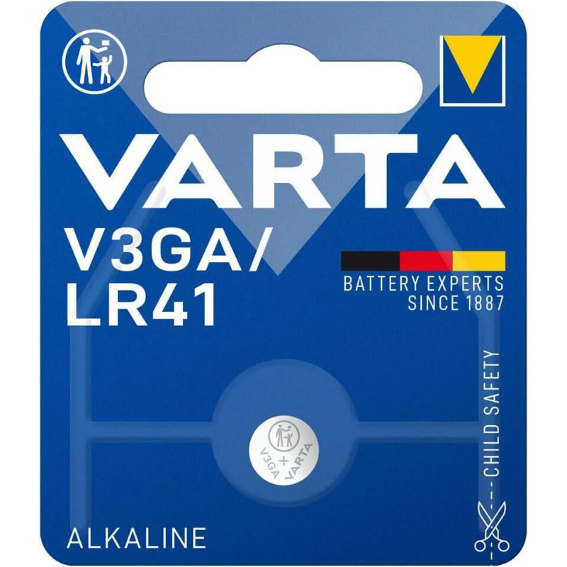 BLISTER 1 PILA VARTA DE BOTÓN ALKALINE LR/41 V3GA