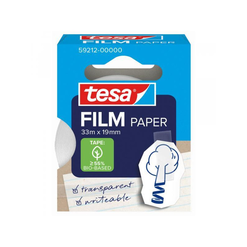 ROLLO CINTA ADHESIVA TESAFILM PAPER 33mx19mm