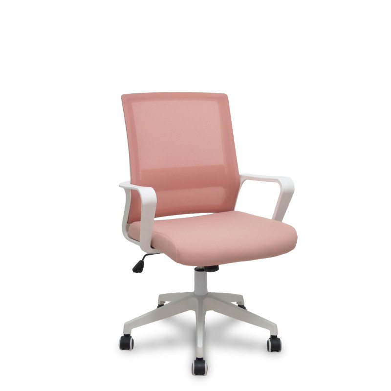 SILLA ERGO535 CON BRAZOS FIJOS ESTRUCTURA BLANCA