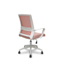 SILLA ERGO535 CON BRAZOS FIJOS ESTRUCTURA BLANCA