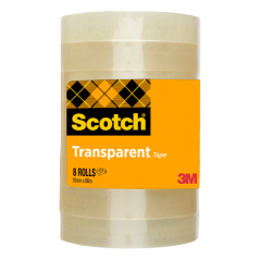 PACK 8 ROLLOS CINTA ADHESIVA SCOTCH 508 19mm x 66m