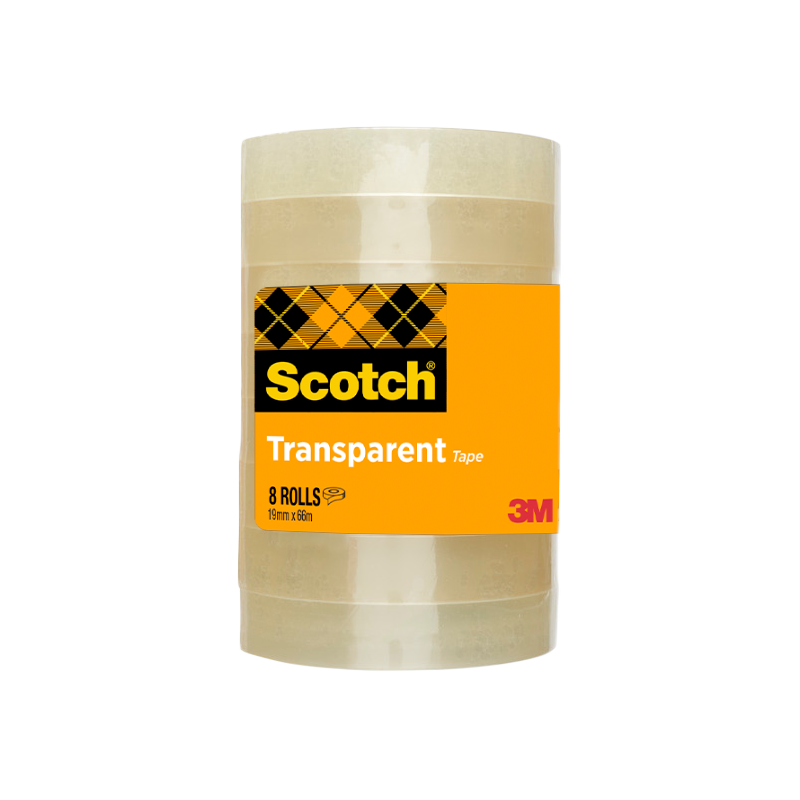 PACK 8 ROLLOS CINTA ADHESIVA SCOTCH 508 19mm x 66m PACK 8 ROLLOS CINTA ADHESIVA SCOTCH 508 19mm x 66m