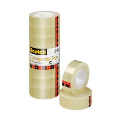 PACK 8 ROLLOS CINTA ADHESIVA SCOTCH 550 19mm x 33m