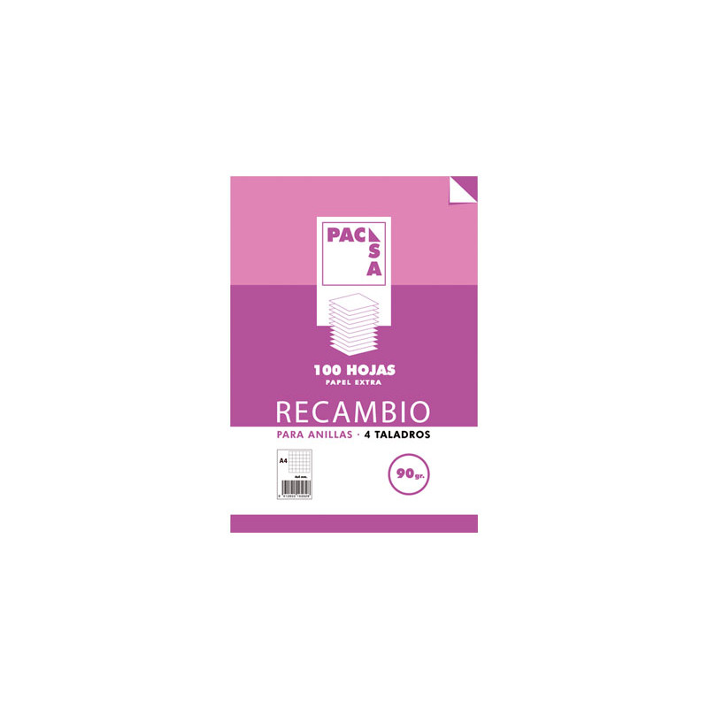 RECAMBIO PACSA 100h A4 3x3 CON MARGEN RECAMBIO PACSA 100h A4 3x3 CON MARGEN