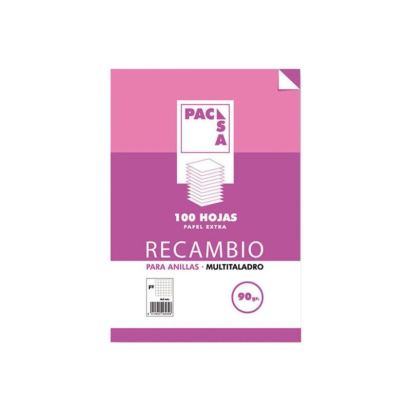 RECAMBIO PACSA 100h A4 HORIZONTAL CON MARGEN RECAMBIO PACSA 100h A4 HORIZONTAL CON MARGEN