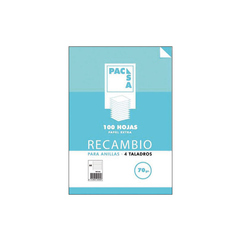 RECAMBIO 100h PACSA ESCOLAR HORIZONTAL CON MARGEN RECAMBIO 100h PACSA ESCOLAR HORIZONTAL CON MARGEN