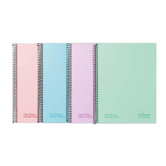 PACK 5 CUADERNOS NAVIGATOR A4+ 120h 5X5 COLORES PASTEL