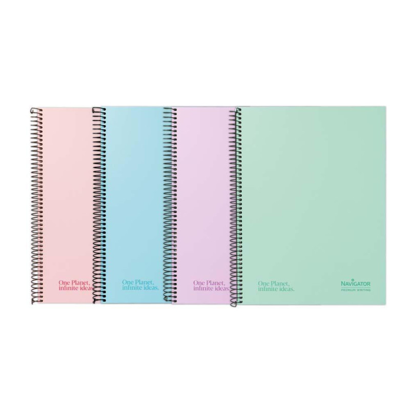 PACK 5 CUADERNOS NAVIGATOR A4+ 120h 5X5 COLORES PASTEL PACK 5 CUADERNOS NAVIGATOR A4+ 120h 5X5 COLORES PASTEL