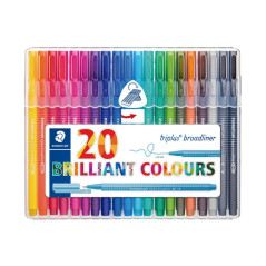ESTUCHE 20 ROTULADORES STAEDTLER TRIPLUS BROADLINER 338