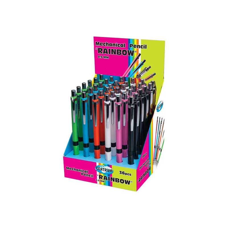 PORTAMINAS ARCOÍRIS CON PUNTA DE 0.5MM Y GOMA PORTAMINAS ARCOÍRIS CON PUNTA DE 0.5MM Y GOMA