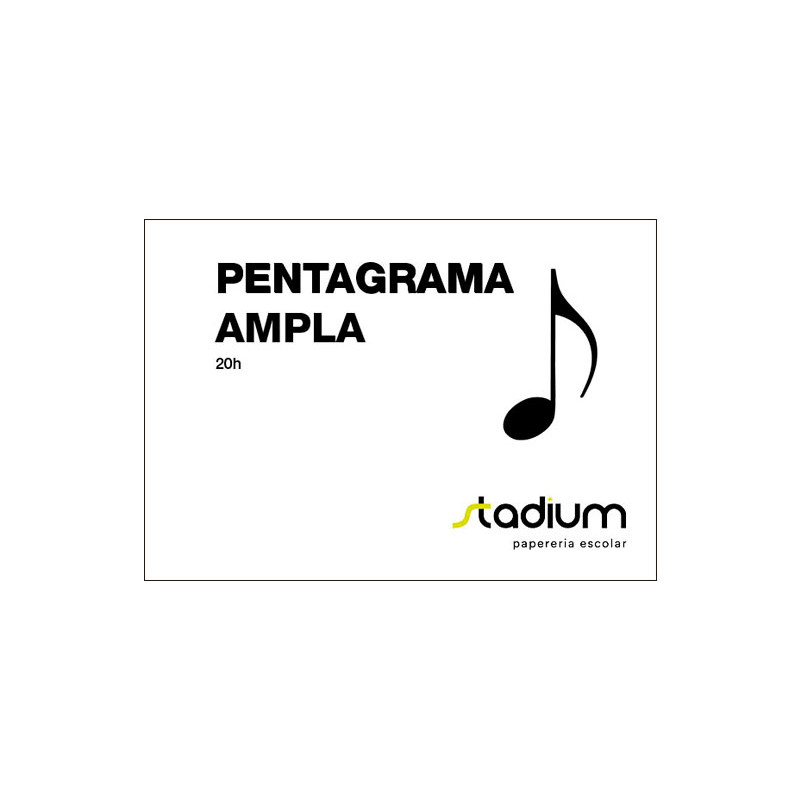 CUADERNO DE MÚSICA STADIUM 4º APAISADO PENTAGRAMA ANCHO CUADERNO DE MÚSICA STADIUM 4º APAISADO PENTAGRAMA ANCHO