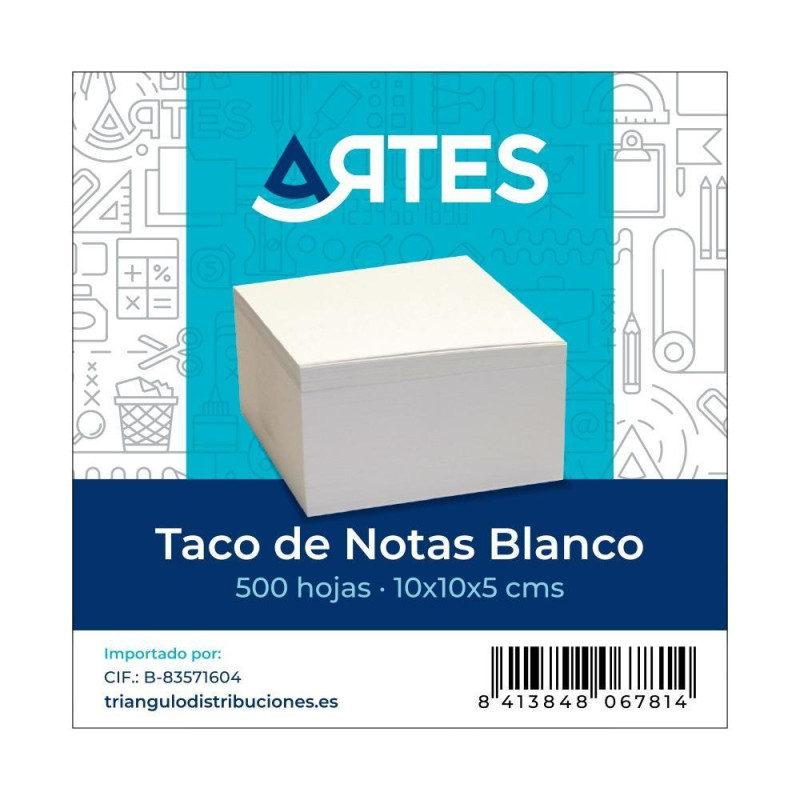 TACO 500h PAPEL ARTES 10x10cm 80gr SIN ENCOLAR TACO 500h PAPEL ARTES 10x10cm 80gr SIN ENCOLAR