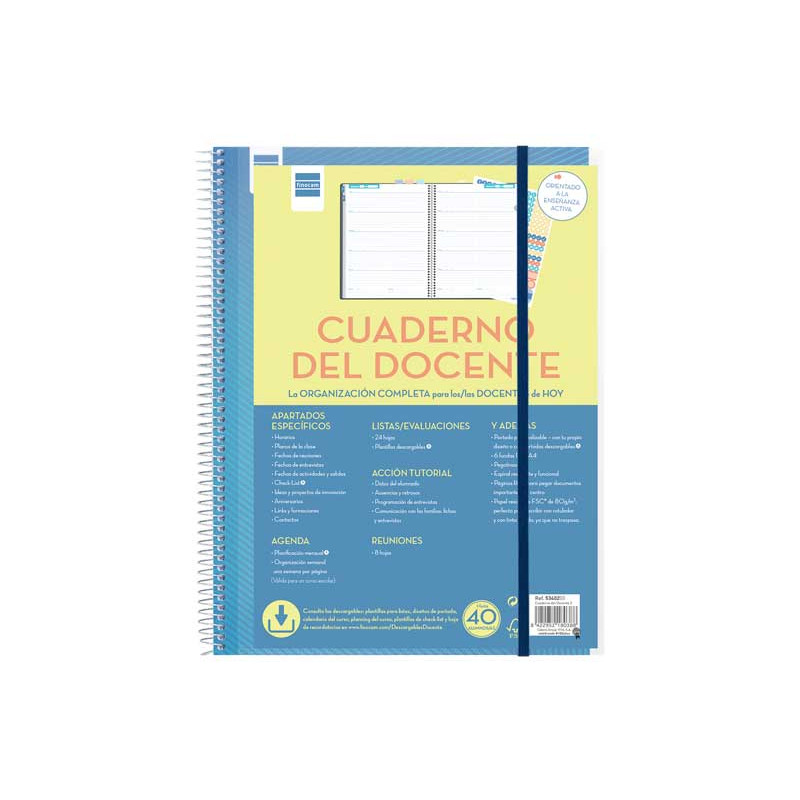 CUADERNO-AGENDA DOCENTE FINOCAM 230x310mm CASTELLANO