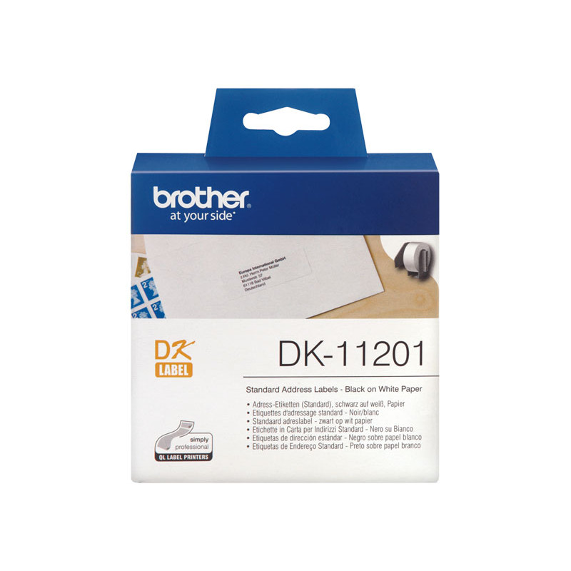 ROLLO 400 ETIQUETAS BROTHER DK11201  29 x 90 mm