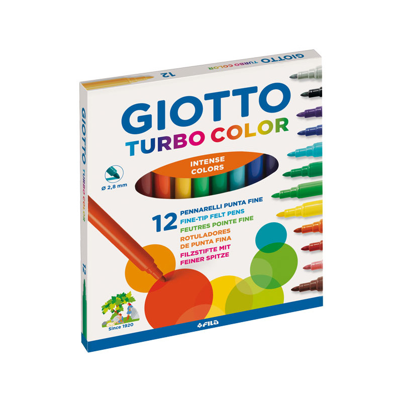 CAJA 12 ROTULADORES GIOTTO TURBO COLOR SURTIDO