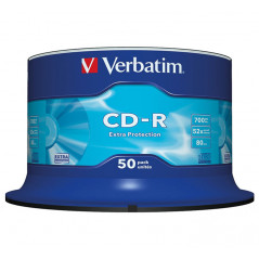 BOBINA 50 CD-R VERBATIM 52X 700MB CRYSTAL