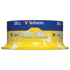 BOBINA 25 DVD+RW VERBATIM 16X 4.7GB ADVANCED
