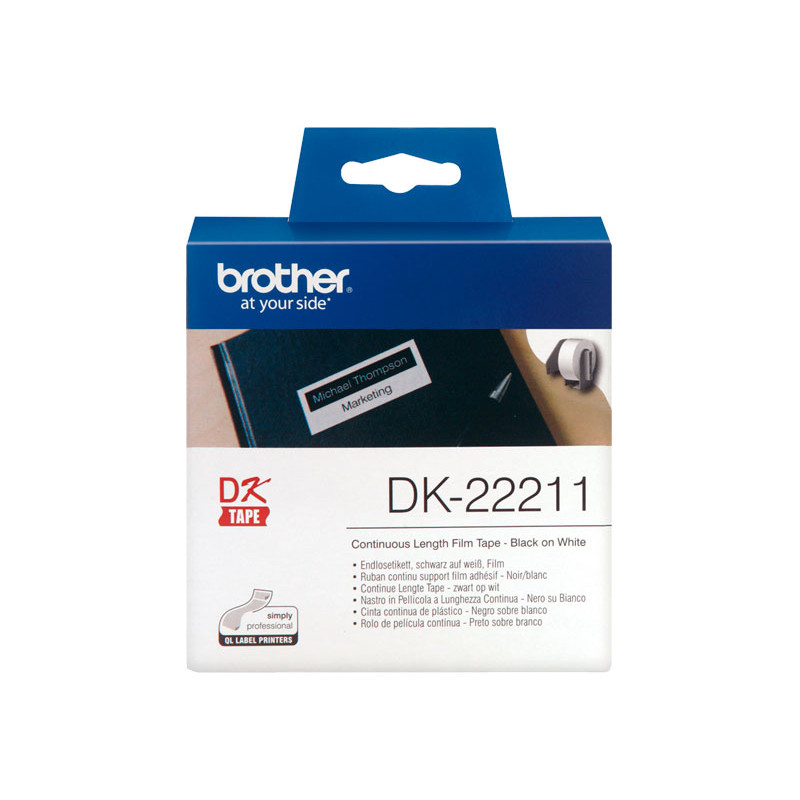 CINTA CONTINUA BROTHER DK22211 29mm PELÍCULA PLÁSTICA