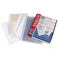 CAJA 100 FUNDAS MULTITALADRO PORTADOCUMENTOS ESSELTE 80 MICRAS A4