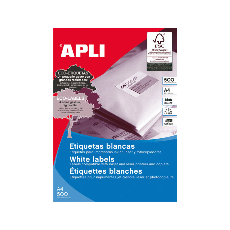 CAJA 500h ETIQUETAS POLIVALENTES APLI 70x35mm CAJA 500h ETIQUETAS POLIVALENTES APLI 70x35mm