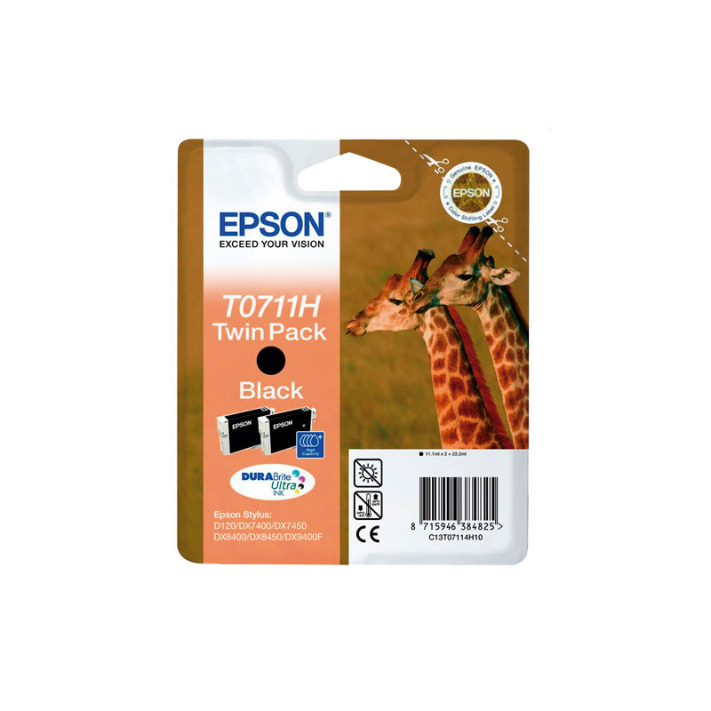 PACK 2 INKJET ORIGINAL EPSON T0711H