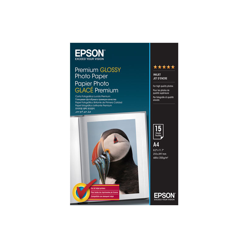 PAQUETE 15h PAPEL EPSON GLOSSY PHOTO PAPER A4