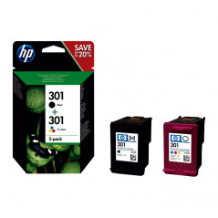 PACK DE AHORRO DE 2 CARTUCHOS DE TINTA ORIGINAL HP 301