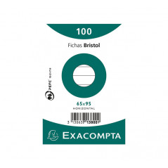 PACK 100 FICHAS EXACOMPTA HORIZONTAL 65x95mm