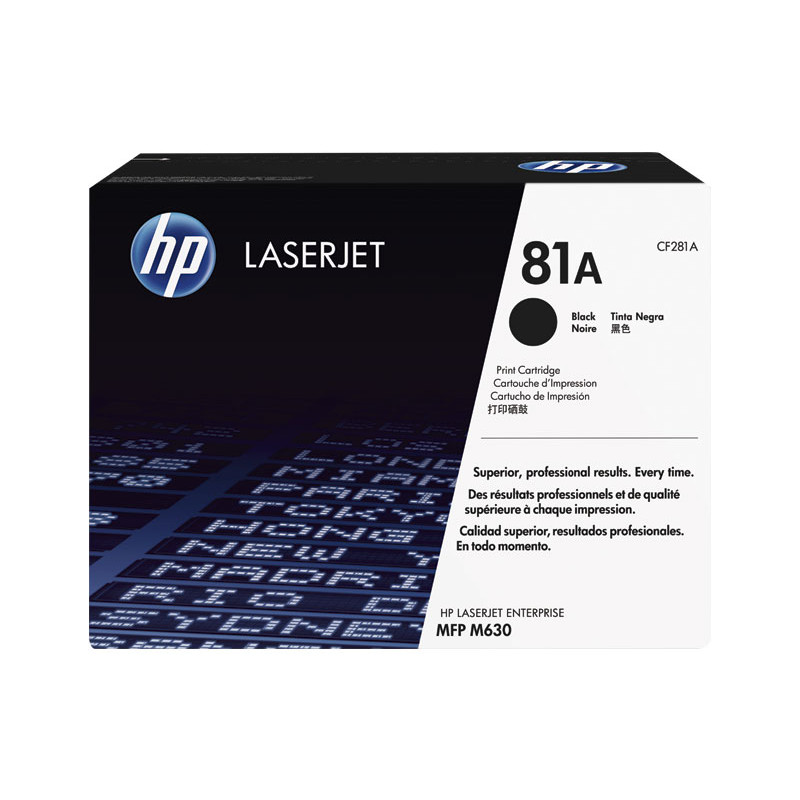 CARTUCHO DE TÓNER ORIGINAL LASERJET HP 81A