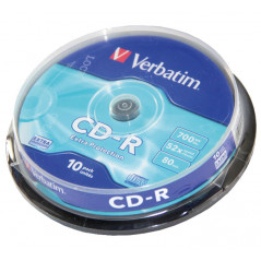BOBINA 10 CD-R VERBATIM 52X 700MB SPINDLE RETAIL