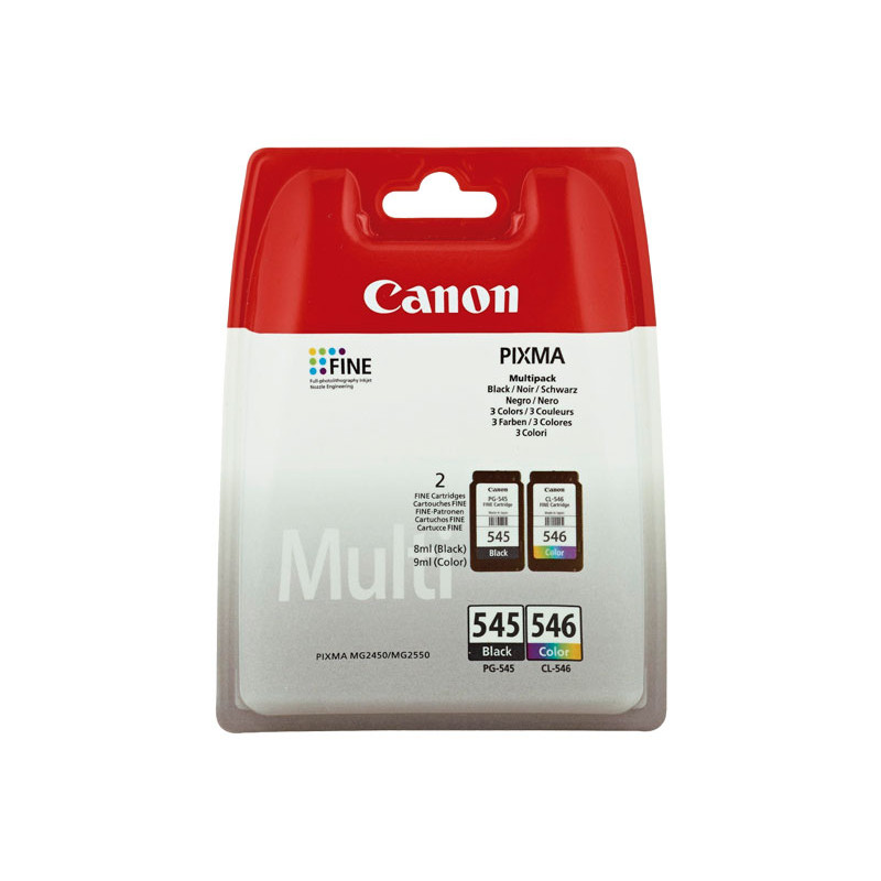 MULTIPACK 2 INKJET ORIGINAL CANON CLI546 + PG545