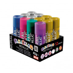 Set de tempera sólida escolar Playcolor One 6 colores - Standarte