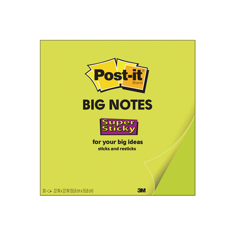 NOTAS EXTRA GRANDES POST-IT SUPER STICKY 55.8x55.8cm