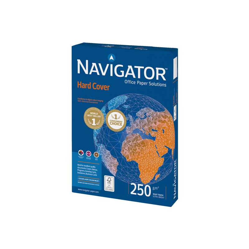PAQUETE 125h PAPEL NAVIGATOR "HARD COVER" A4 250gr