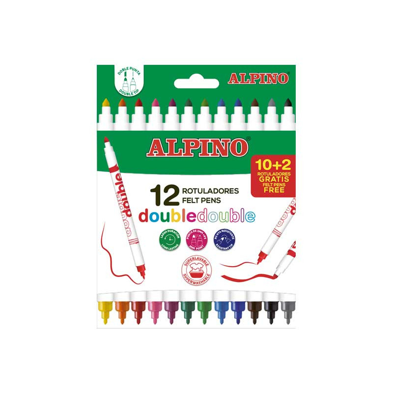 Estuche 144 rotuladores Alpino Maxi (12 colores)