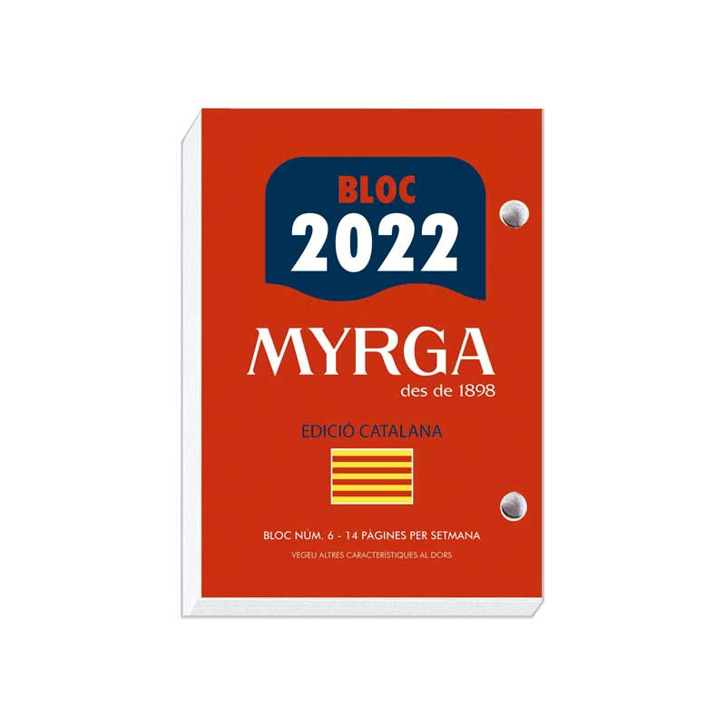 CALENDARIO 2022 MYRGA "TACO Nº6" 8,3x12cm CATALÁN