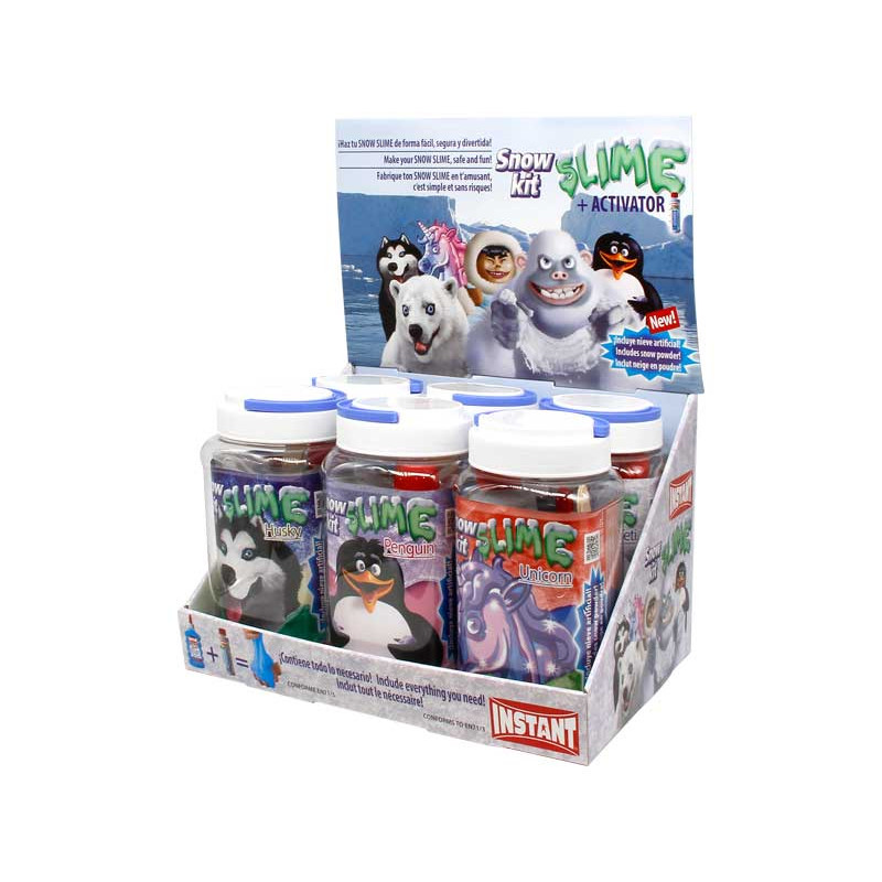 EXPOSITOR 6 BOTES INSTANT "SNOW SLIME KITS"