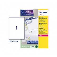 CAJA 100h ETIQUETAS AVERY ULTRAGRIP PARA ENVÍOS 199,6 x 289,1mm