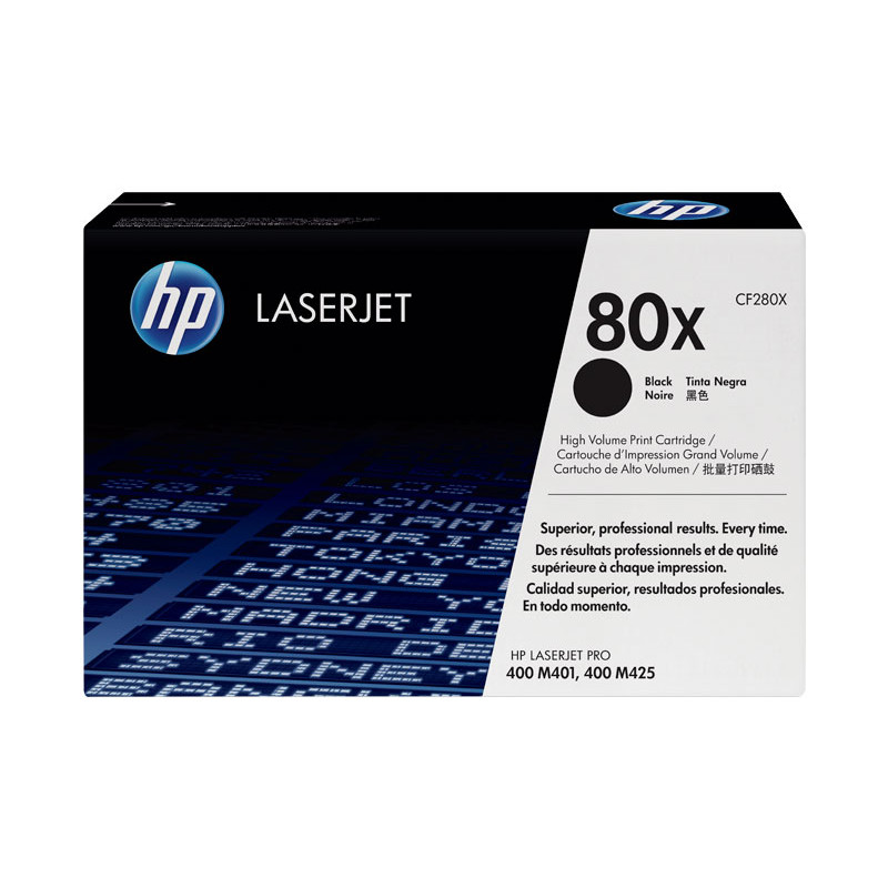 CARTUCHO DE TÓNER ORIGINAL LASERJET HP 80X DE ALTA CAPACIDAD