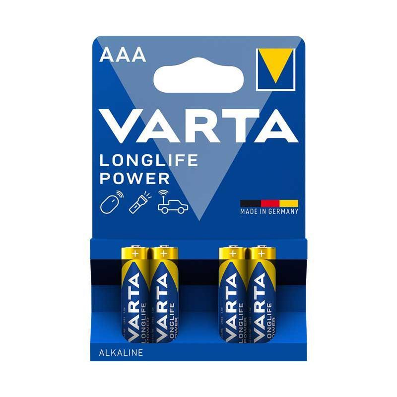 BLÍSTER 4 PILAS VARTA AAA LONGLIFE POWER LR03