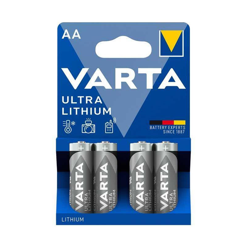 Blíster 4 pilas Varta Ultra Lithium AA