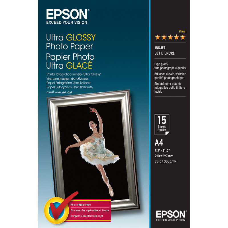 ULTRA GLOSSY PHOTO PAPER - A4 - 15 HOJAS