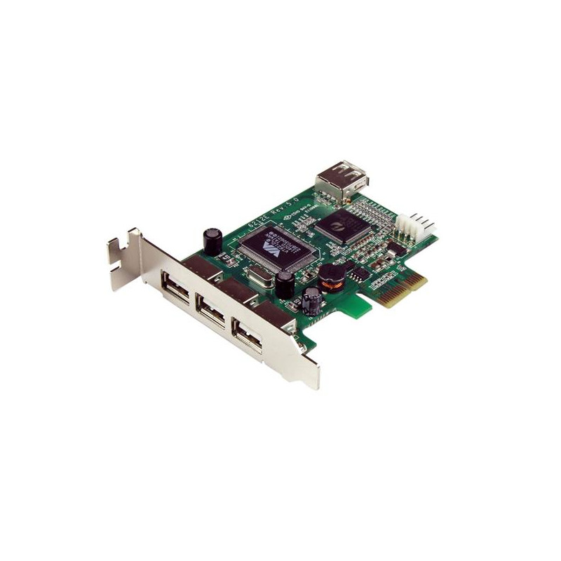ADAPTADOR TARJETA PCI EXPRESS PERFIL BAJO USB 2.0 ALTA VELOCIDAD - 3 EXTERNOS Y 1 INTERNO
