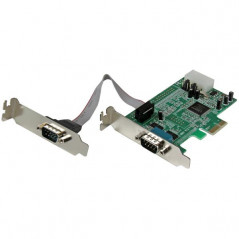 TARJETA ADAPTADORA PCI EXPRESS DE 2 PUERTOS SERIE DE PERFIL BAJO RS232 UART 16550 SERIAL