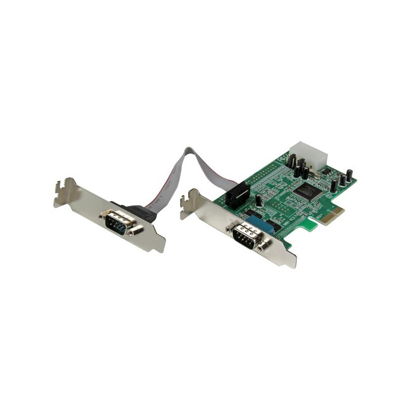 TARJETA ADAPTADORA PCI EXPRESS DE 2 PUERTOS SERIE DE PERFIL BAJO RS232 UART 16550 SERIAL